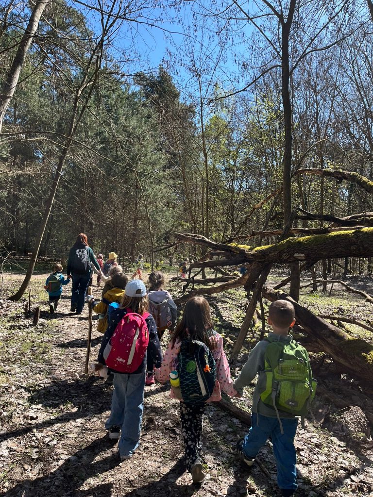 Vorschulkinder im Wald